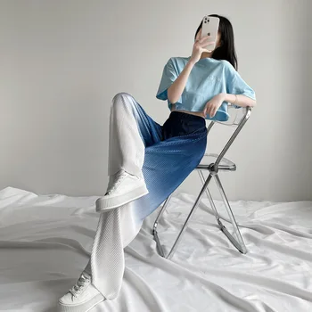 Suvel Naiste Püksid Tie Dye Plisseeritud Lai jalg Püksid LAHTI Täies Pikkuses Vabaaja Streetwear Naiste Pluss Suurus Riided Naistele