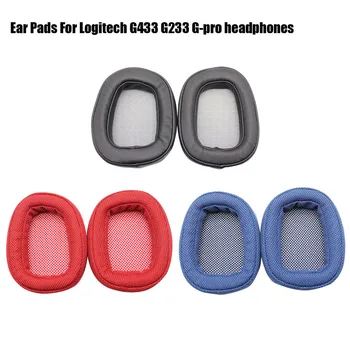 Asendamine Padjake Padi kõrva tampoonid Logitech G433 G233 G-pro Kõrvaklapid Vahetatavad kõrvaklapid kõrva padi tarvikud