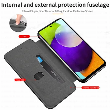Luksuslik Nahast Magnet Flip Case For Samsung Galaxy A52 A72 A42 A32 5G Sumsung 52 32 72 42 Seista Rahakoti, Telefoni Kate Fundas