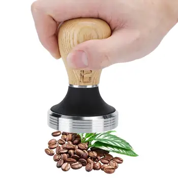 58mm Korter Kohvi Tamper Espresso Levitamise Vahend Puidust Käepide Roostevabast Terasest, Kohvi Espresso Tamper Haamer Kohvi Accessorie