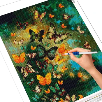Evershine 5D DIY Diamond Värvimine Butterfly Täis Ruut, Ring Diamond Tikandid Loomade Pilte Kive Kodu Kaunistamiseks
