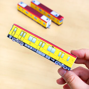 Rongi Tokyo Metroo 1000 Sarja Mini Vedurite Origami Kunst Käsitöö 3D Paber Mudel Papercraft DIY Lapsed Täiskasvanud Käsitöö Mänguasjad ZX-050