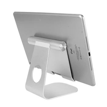 Alumiinium Metall Tablett Seista Reguleeritav Töölaua Omanik Dokk Ühilduv Tab Bracket Nagu iPhone iPad 2018 Pro 9.7 11
