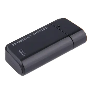 Universaalne Kaasaskantav USB Hädaolukorra 2 AA Akut Extender Laadija Power Bank Pakkumise Kasti Valge Iphone ' i Mobiiltelefonide MP3-MP4-5w