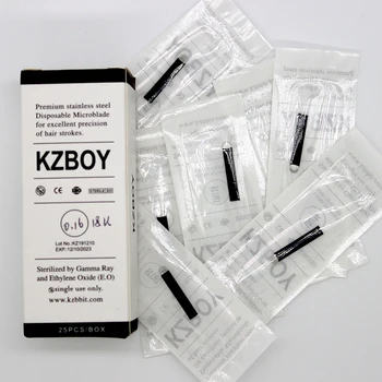 KZBOY 50TK Hot Müük Paindlik Steriliseeritud Ühekordselt Kulmu Microblades 18U.16 Nano Labad ja Deedles Alaline Meik