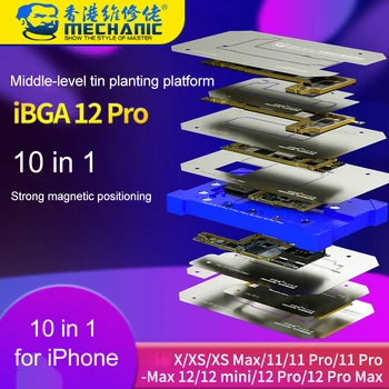 Mehhaanik 10 1 Emaplaadi Automaatne Positsioneerimine Tin-Istutamine Platvorm iPhone X-12 Pro Max BGA Reballing Šabloon Võistluskalendri