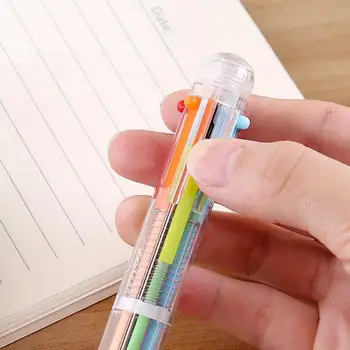 1tk 6 1 Värviline Uudsus Pliiatsid Mitmevärviline Pastapliiats Push Tüüpi Pen Multifunktsionaalne Kirjatarvete koolitarbed Kontori