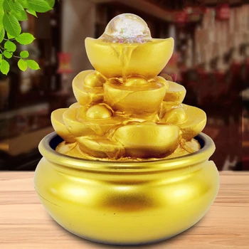Kuld Raha Puu Purskkaevu Kaunistused Koju Õnne Feng Shui Üleandmise Ball Waterscape Office Elutuba Desktop Õhu Niisutaja