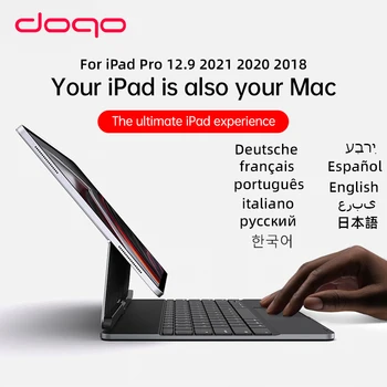 DOQO Alumiinium Sulam, Metall Puuteplaat Magic Tagasi Tuli Klaviatuuri Juhul 360 Pöörlev Magnet iPad Pro 12.9 2018 2021 2020 Katta