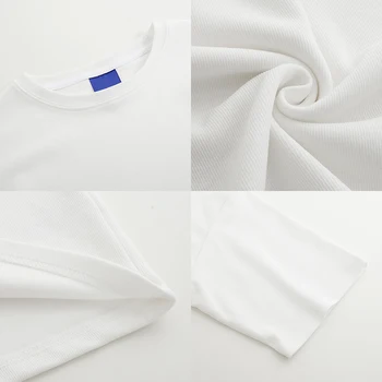 IEFB Värviga Poole Varruka Meeste Lõdvalt ümber Kaela Valge T-särk 2021 Uus Suvine Vabaaja Lihtne Tops Põhi-korea Trend Riided