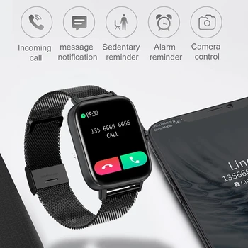 Bluetooth Helistamine Smart Watch Mehed Naised Smartwatch EKG Fitness Tracker Veekindel 1.69 tolline puutetundlik ekraan, Android ja iOS+Kast