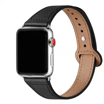 Nahast rihm Apple watch seeria 6 5 4 se iWatch 3 42mm 38mm Slim watchband vöö correas käevõru Apple watch band 44mm 40mm
