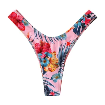 Uus Naiste Brasiilia T-Tagasi Lõigatud Thong Alt Bikini Supelpüksid Seksikas Õie Printida Alt Rihmad Brasiilia biquini Monokini Seksikas