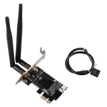 Wireless Kaart PCIE-1X, et NGFF-Ekey PCIE Sülearvuti WIFI WLAN Kaardi Adapter Dual Antenna Adapter Juhatus