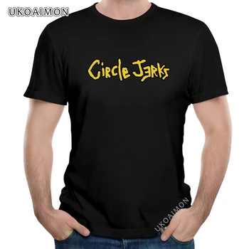 Uued Tulevad Circle Jerks Logo Cartoon Puuvill Tees Vaba Aja Veetmise Puuvillane T-Särk O Kaela Regulaarselt T-Särk Harajuku