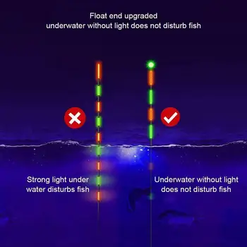 Kalapüügi Float nööppatareiga Öösel Helendav Valgus Indikaator Drift Kinni Tõsta Strike Poi Saba Pikk Toru Elektroonilise Y4G5