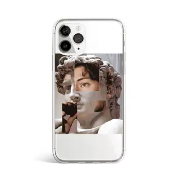Luksus Abstraktne Kunst Kuju Telefoni Juhul Läbipaistvad iPhone 11 12 mini pro XS MAX 8 7 6 6S Pluss X 5S SE 2020 XR
