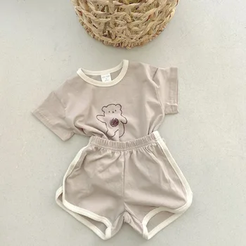 2021 Summer Baby Ülikonda Kandma, Print T-särk ja Lahtised Püksid 2tk Puuvill Väikelapse Set Vabaaja Imiku Riided