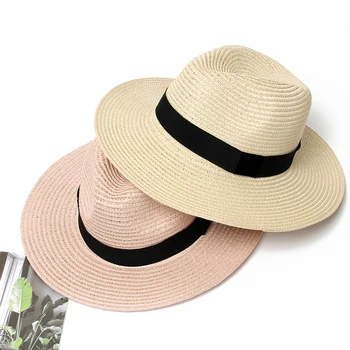 Suve Müts Naiste Panama Straw Hat Fedora Beach Puhkus Lai Nokk Visiir Vabaaja Suvel Päike Mütsid Naistele Sombrero 2020
