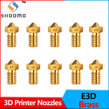 SHOOMO 3D Printer Ekstruuderis Messingist Pihustid Prindi Pea 1.75 mm-3.0 mm Hõõgniidi E3D V5 V6 Anet 8 Anycubic i3