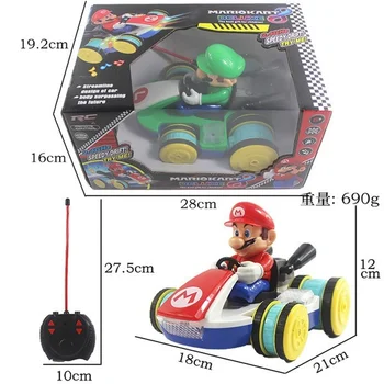 Mario 2.4 GHz puldiga Auto, Sõiduk koos Heliga Aku Roheline Punane Joonis Kogumise Mini Anime Mudel Lapsed Mänguasjad Poisid Tüdrukud