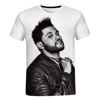 The Weeknd 3D Print T-Särk Meestele, Naiste Mood Vabaaja Lühikesed Varrukad Hip-Hop T-särk Harajuku Streetwear Ülepaisutatud T-Särk