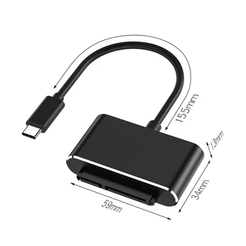 USB 3.0 SATA Adapteri Kaabli Tüüp C Kõvaketta Adapter USB 3.0 SATA Converter Kaabel 3.5 Tolline Väline HDD SSD 7+15-Pin