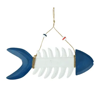 1TK Loominguline Vahemere Stiilis Euroopa Puit Kala Luu Teretulnud Ukse Decor Käsitöö Home Decor Meremiili 30cm