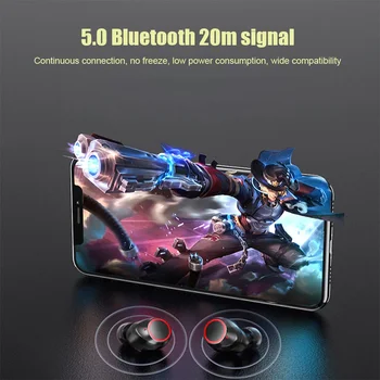 Juhtmeta Kõrvaklapid, Bluetooth Kõrvaklapid 5.0 TWS Veekindlad Kuularid Sport Earbuds Eest, Huawei ja Iphone OPPO Xiaomi 3500mAh Peakomplekt