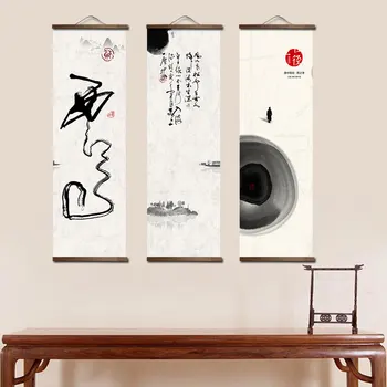 Hiina Jaapani Tint maali stiil lõuend kodu kaunistamiseks elutuba seina art pilt, plakat, puit leidke maalid decor