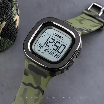 SKMEI Brändi Mood Sport Digital Watch Mens Kellad Chrono Alarm Veekindel Kell WristwatchSquare LED relogio masculino