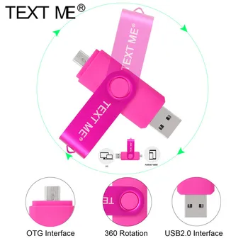 TEKST MULLE OTG USB Flash mälupulk 128GB 16GB, 32GB Pendrive 4GB 8GB 64GB USB Flash Drive Android Telefoni, 3 IN 1 OTG Tüüp c