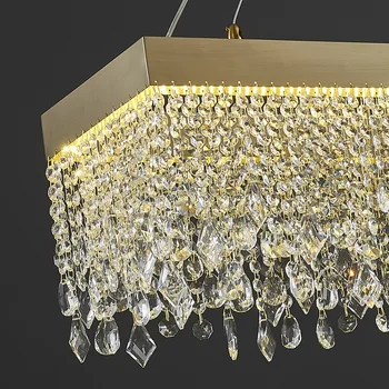 Kristall lühter eest elutuba köök saar söögituba lamp kuld LED valgus kodu kaunistamiseks valgustus võistluskalendri