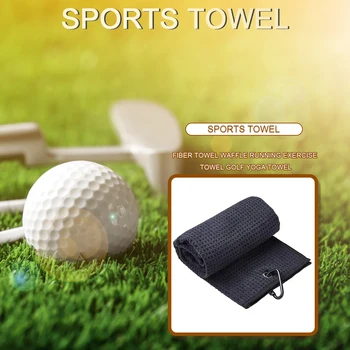 Golf Rätik Sport Töötab Jooga Fitness Puhastus, Rätikud, mille Pandla Clip Microfiber Konks Puhastab Klubid Pallid Kätte
