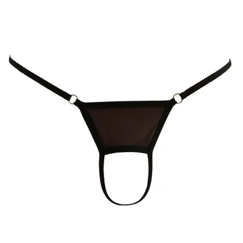 Seksikas naistepesu ropa mujer naiste aluspesu lenceria aluspüksid tanga thong micro bikini värviga Õõnes välja Läbipaistvad, metallist rõngas