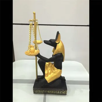 Vana-Egiptuse Jumala Kuju Anubis Kohtunik Tasakaalu Kaalud Vaik Art&Craft Kujukeste Loominguline Kontoris Töölaua Kaunistus X4298
