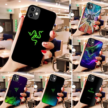 Razer Luksus Telefoni musta TPÜ Case for iPhone 11 12 pro XS MAX 8 7 6 6S Pluss X 5S SE 2020 XR