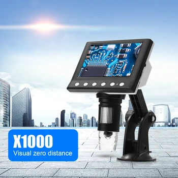 1000X Digitaalne Elektroonilise Mikroskoobi 4.3 tolline HD LCD-Ekraan, Kaasaskantav Mikroskoobi 720P LED Digitaalne Luup Remont, Jootmine Tööriist