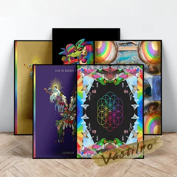 Coldplay Album Cover Plakat, Pea On Täis Unistusi Muusika Dokumentaalfilm Seina Pilt, Alternatiiv Rock Bänd Seina Art, Fännid Kingitus