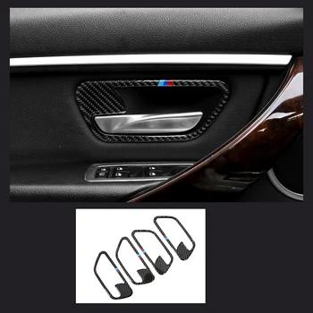 Lisavarustus BMW 3 4 Seeria 3GT F30 F32 F34 F36 Carbon Fiber Auto Sisemise ukselingi Kate Sisekujundus Ukse Peal Kleebis, Kleebised Ribad