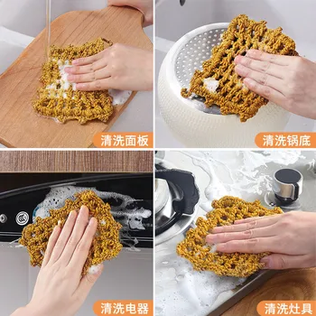 Kulla traati roog rätik korea köök non-stick õli nõudepesumasinad blokeerida rasvaärastus, küürimis-pad kausi poti harja harja