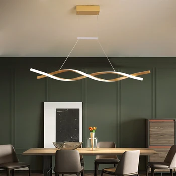 Minimalism kaasaegne led ripats, tuled söögituba köök elutuba must/hall alumiiniumist Ripats lamp valgusti peatamine