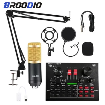 Karaoke Mikrofon Studio bm800 Kondensaator Mikrofon Komplektis Heli Kaart Voice Changer Phantom Power Komplektid Arvuti