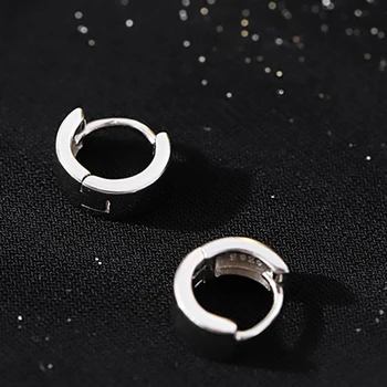 S925 Sterling Silver Kõrvarõngad Naiste Must Valged Ringid Kõrvarõngad Mood Lihtne Ehete Hulgimüük