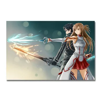 Jõuluehe Lõuend Värvimine Anime Plakateid Art Silk või Lõuend Print Mõõk Art Online Anime Plakateid Kaunistada