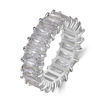 Uus Mood Käsitöö Igavik Lubadus Ring Crystal AAA Cz Tsirkoon Kaasamine Pulm Bänd Ring on Naiste-Meeste Sõrme Poole Ehted