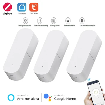 Tuya Zigbee Smart Vibratsiooni Andur Smart Detection Alarm, Home Security System For Tuya Smart Elu APP,Töö Alexa Google Kodu