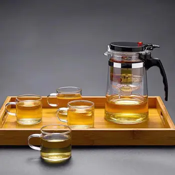 500ML 700ML 900 ML Klaasi Tee Pot kuumakindel Nõu W Infuser Kohvi Komplekt Taimsete Lill, Piima, Mahla