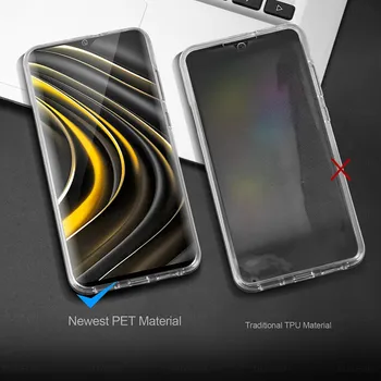 TPÜ Kaas Xiaomi Poco M3 6.53 tolline 360 Esi-ja Seljaosa Läbipaistev puhul poco pocophone m3 kahepoolne kaitse kest