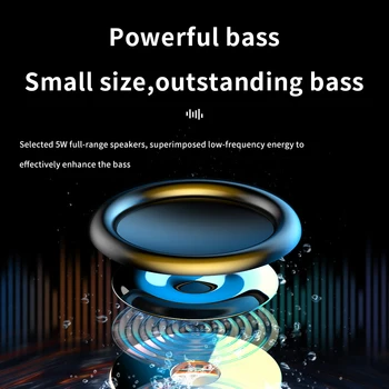 Juhtmevaba Bluetooth Kõlar Värvikas Tuled Hifi Loudspeaker Mini Portable LED Ekraan Äratus Kell TF Kaardi MP3 Muusikat Mängida